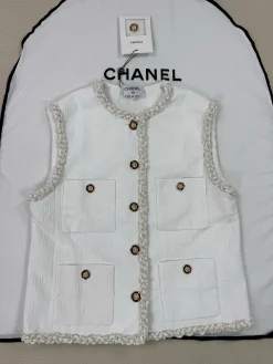 CHANEL Vests White-Gold S-L D95202609063137
