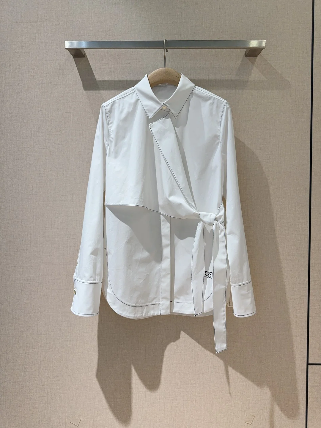 CHLOE Shirts Cotton Poplin White-Black S-XL B40202609062985