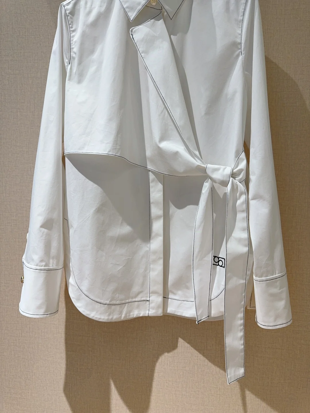 CHLOE Shirts Cotton Poplin White-Black S-XL B40202609062985 - Image 3