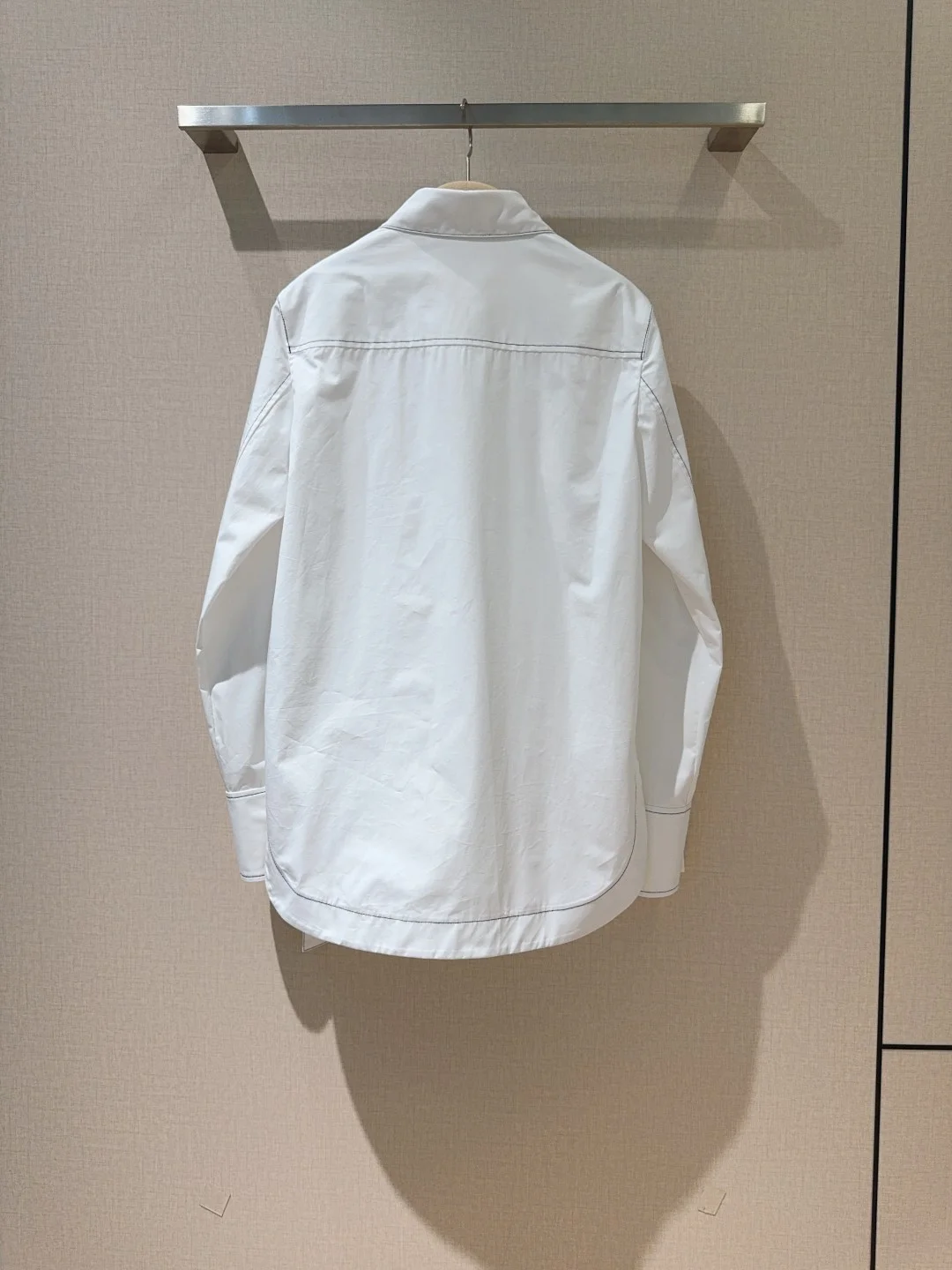 CHLOE Shirts Cotton Poplin White-Black S-XL B40202609062985 - Image 4