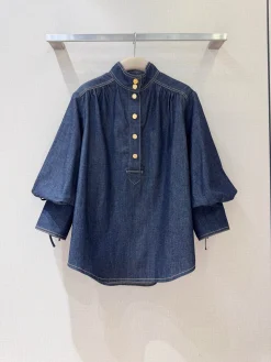 CHLOE Shirts Denim Blue-Gold S-XL B50202609060091