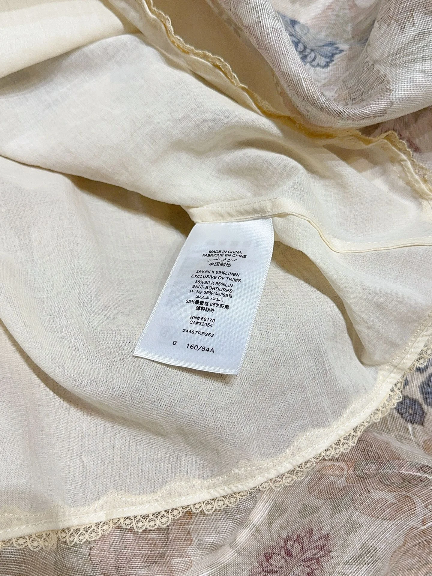 CHLOE Skirts Silk Linen Cream-Pink S-XL E10202609063003 - Image 6