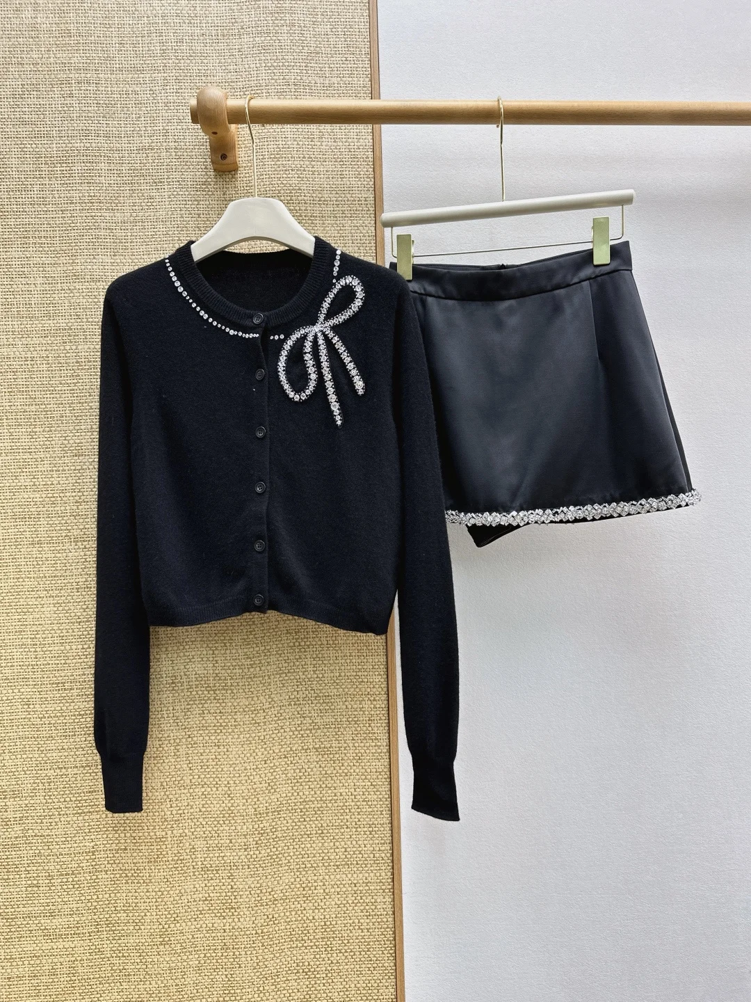 CHLOE Sweaters Wool Knit Black-Silver S-L B65202609060459