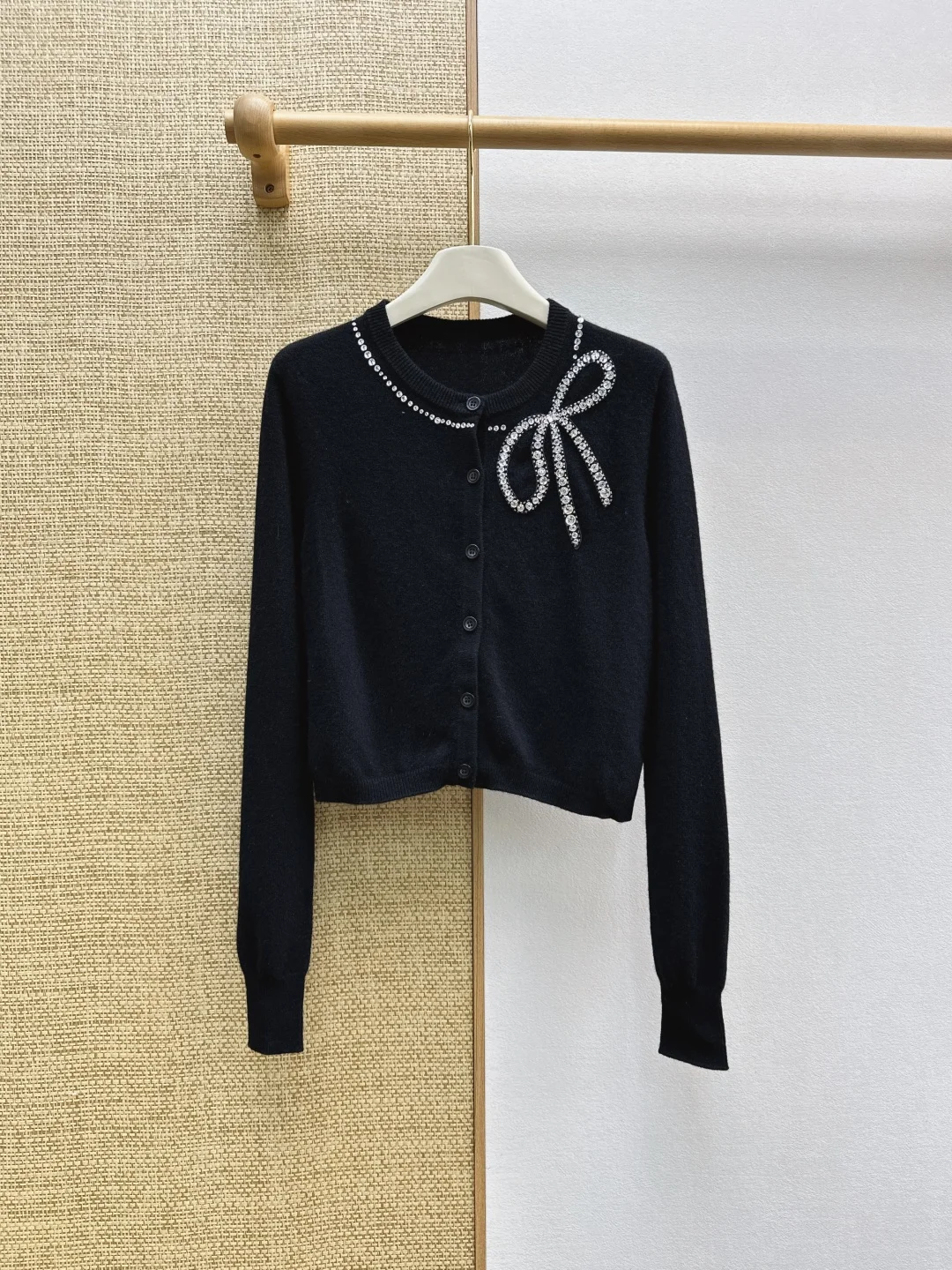 CHLOE Sweaters Wool Knit Black-Silver S-L B65202609060459 - Image 2