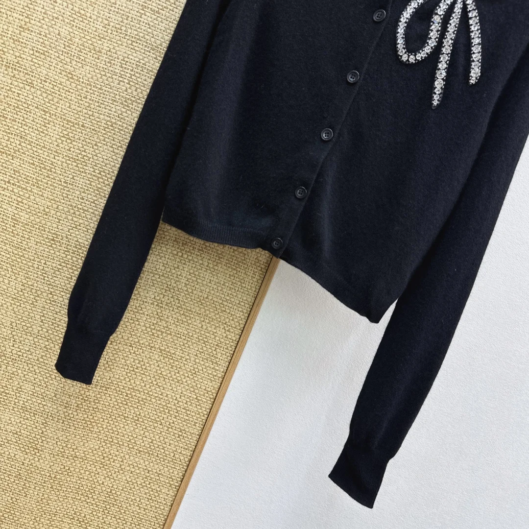 CHLOE Sweaters Wool Knit Black-Silver S-L B65202609060459 - Image 6