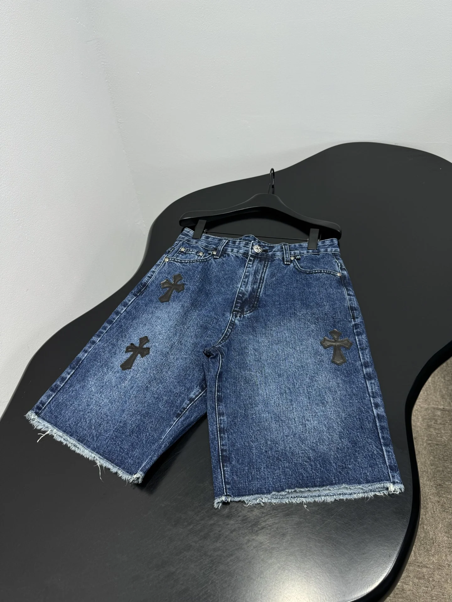 CHROME HEARTS Shorts Blue-Black S-L C60202609061705 - Image 4