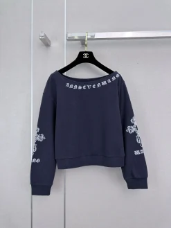 Alternative view of CHROME HEARTS Sweaters Navy-White S-L B60202609061109