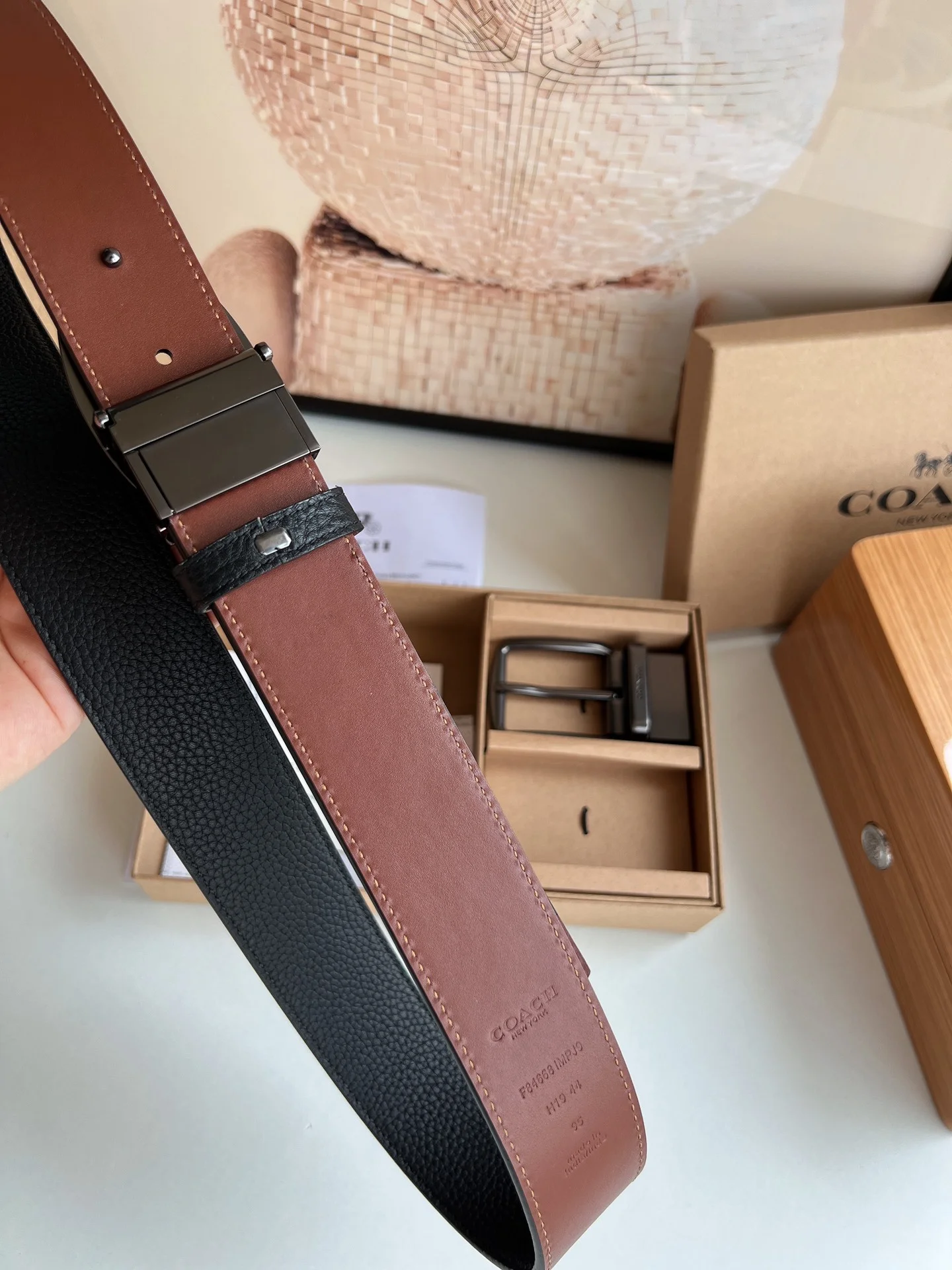 COACH Belts Black-Brown A70202609070536 - Image 8