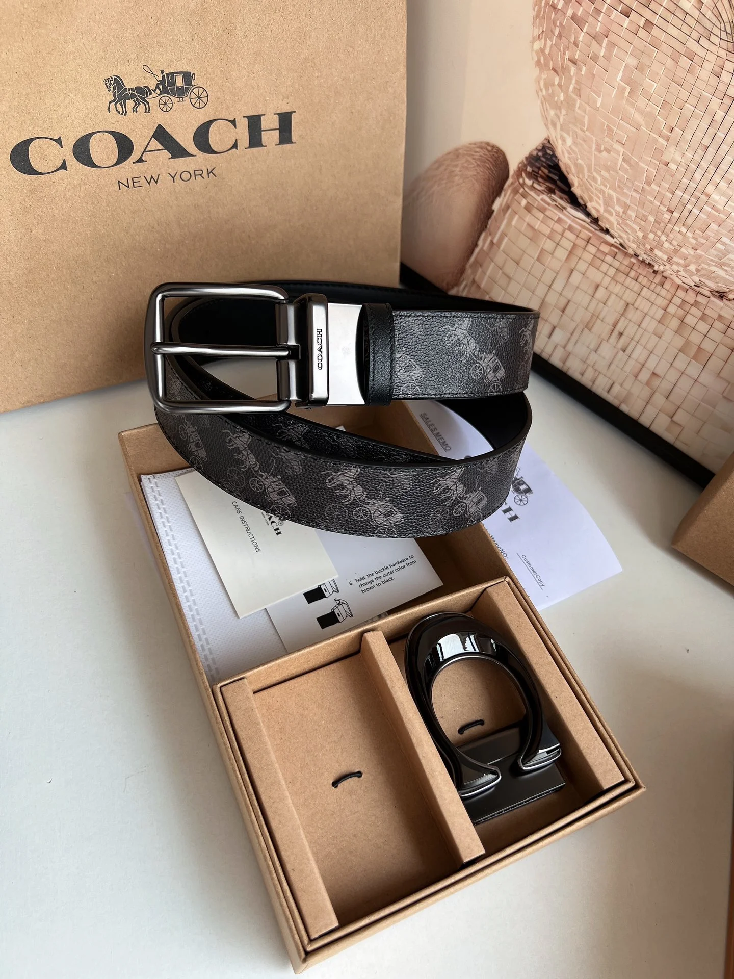 Alternative view of COACH Belts Black-Gunmetal A70202609070540