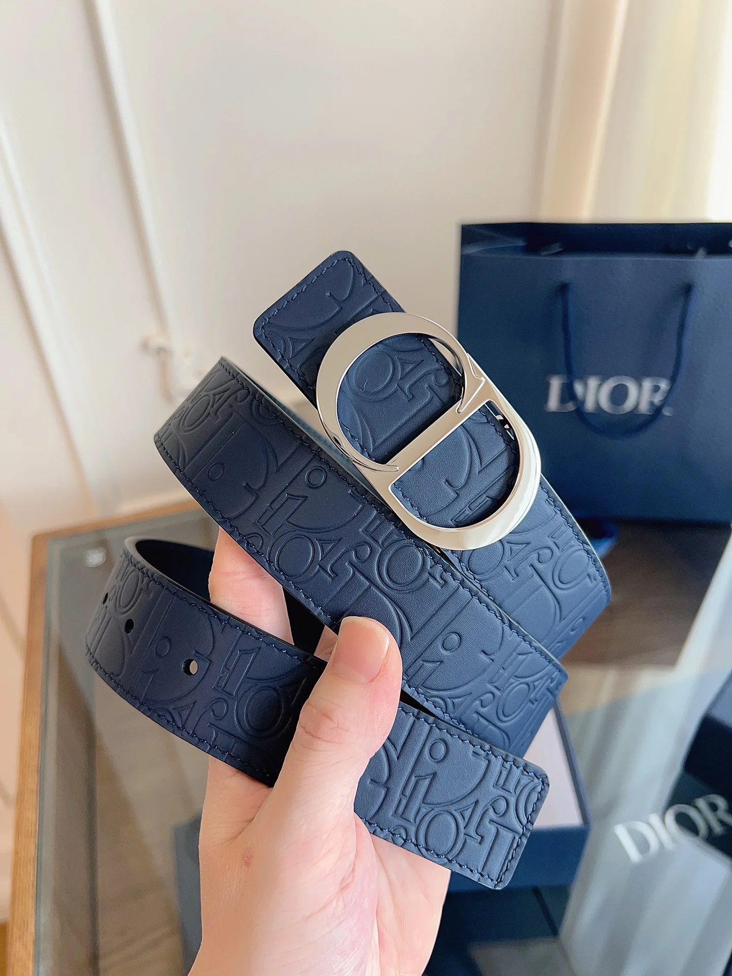 DIOR Belts Blue-Silver A60202609070090