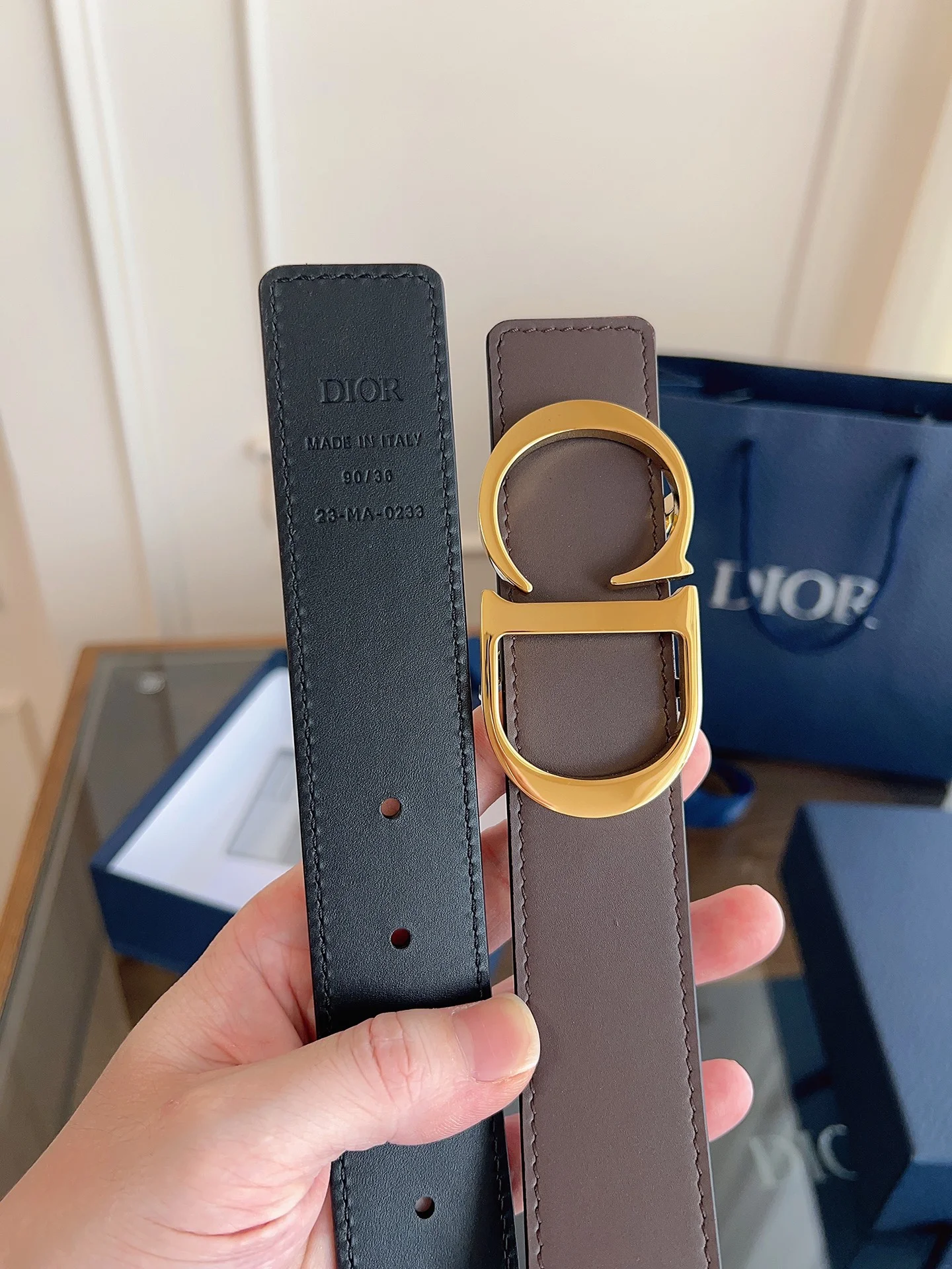 DIOR Belts Brown-Gold A60202609070084 - Image 8