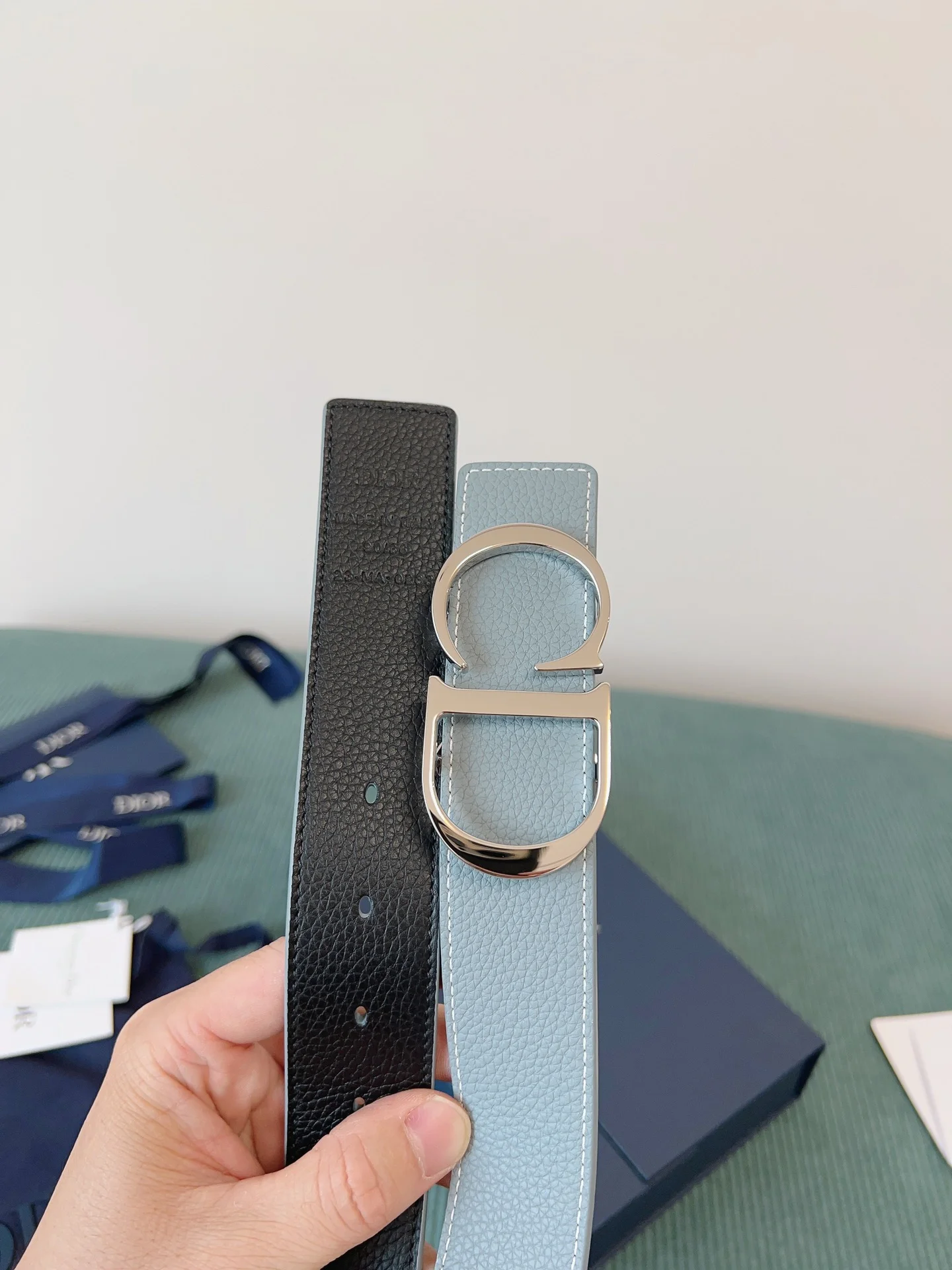 DIOR Belts Light Blue-Silver A60202609070331 - Image 4