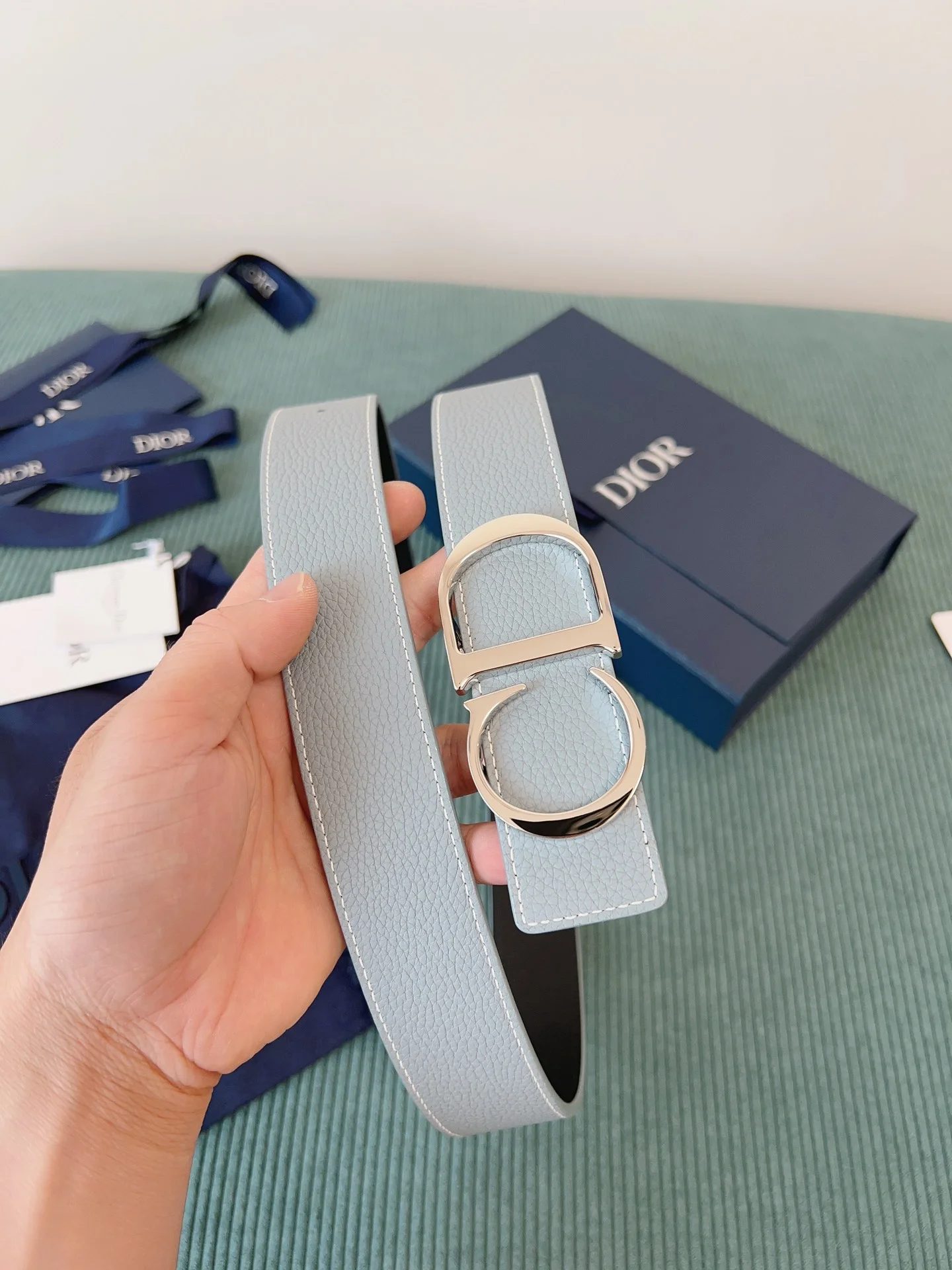 DIOR Belts Light Blue-Silver A60202609070331 - Image 6