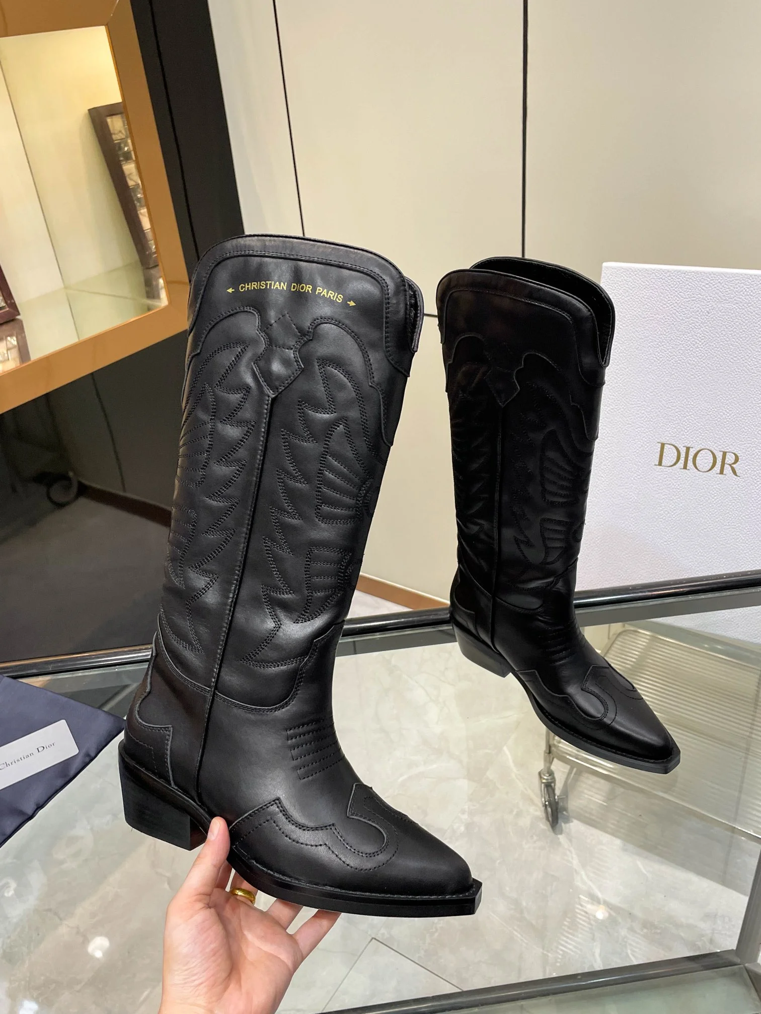DIOR Boots Leather Black EU35-40 D30202609111260 - Image 3