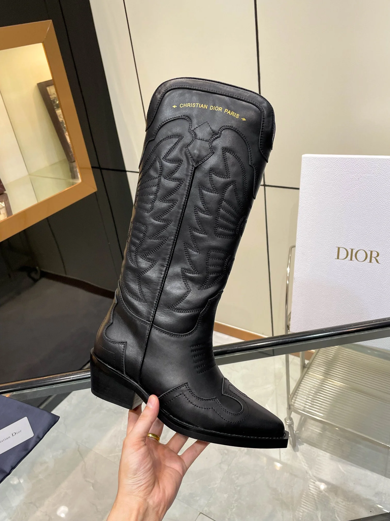 DIOR Boots Leather Black EU35-40 D30202609111260 - Image 4