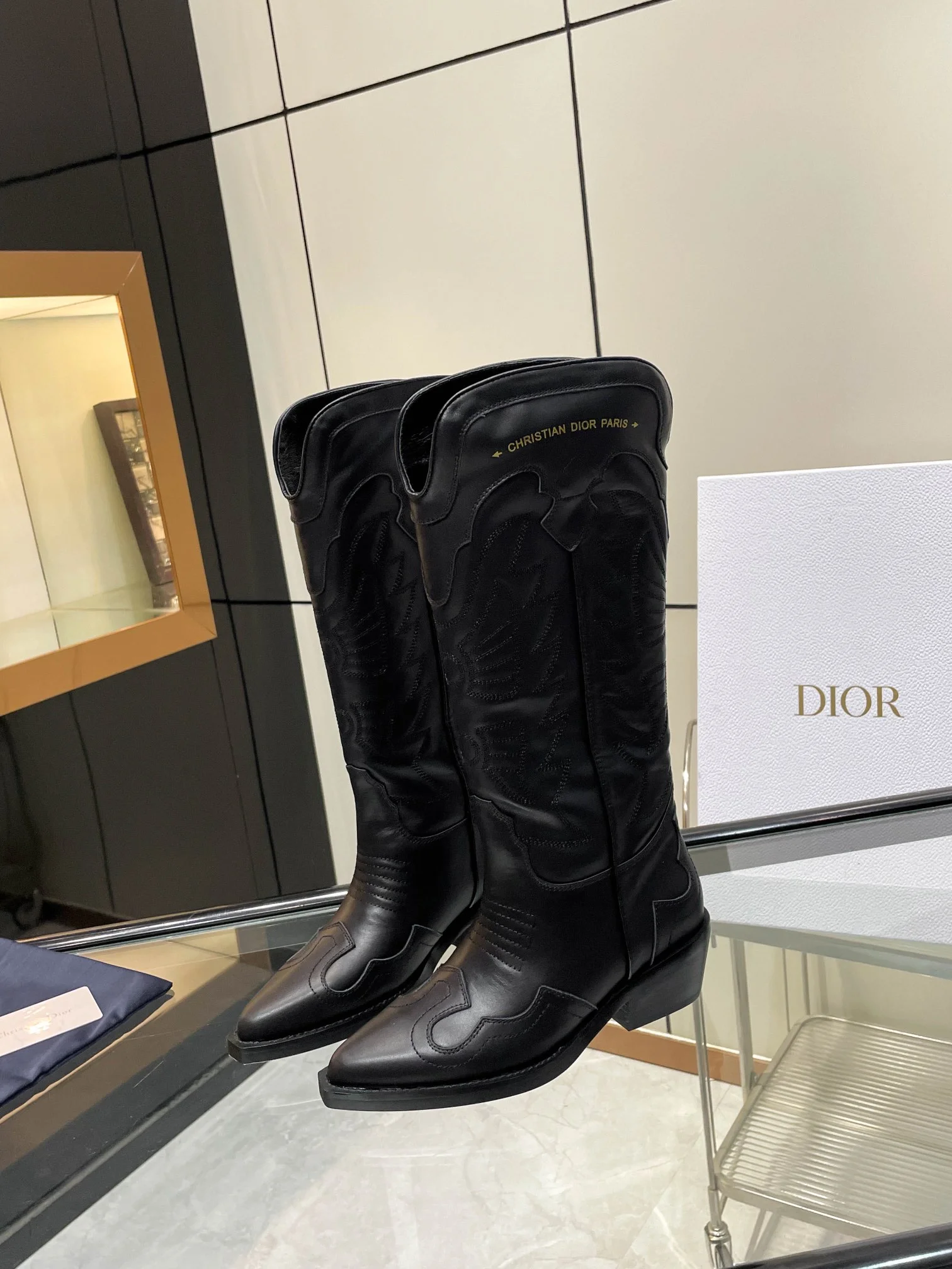 DIOR Boots Leather Black EU35-40 D30202609111260 - Image 6