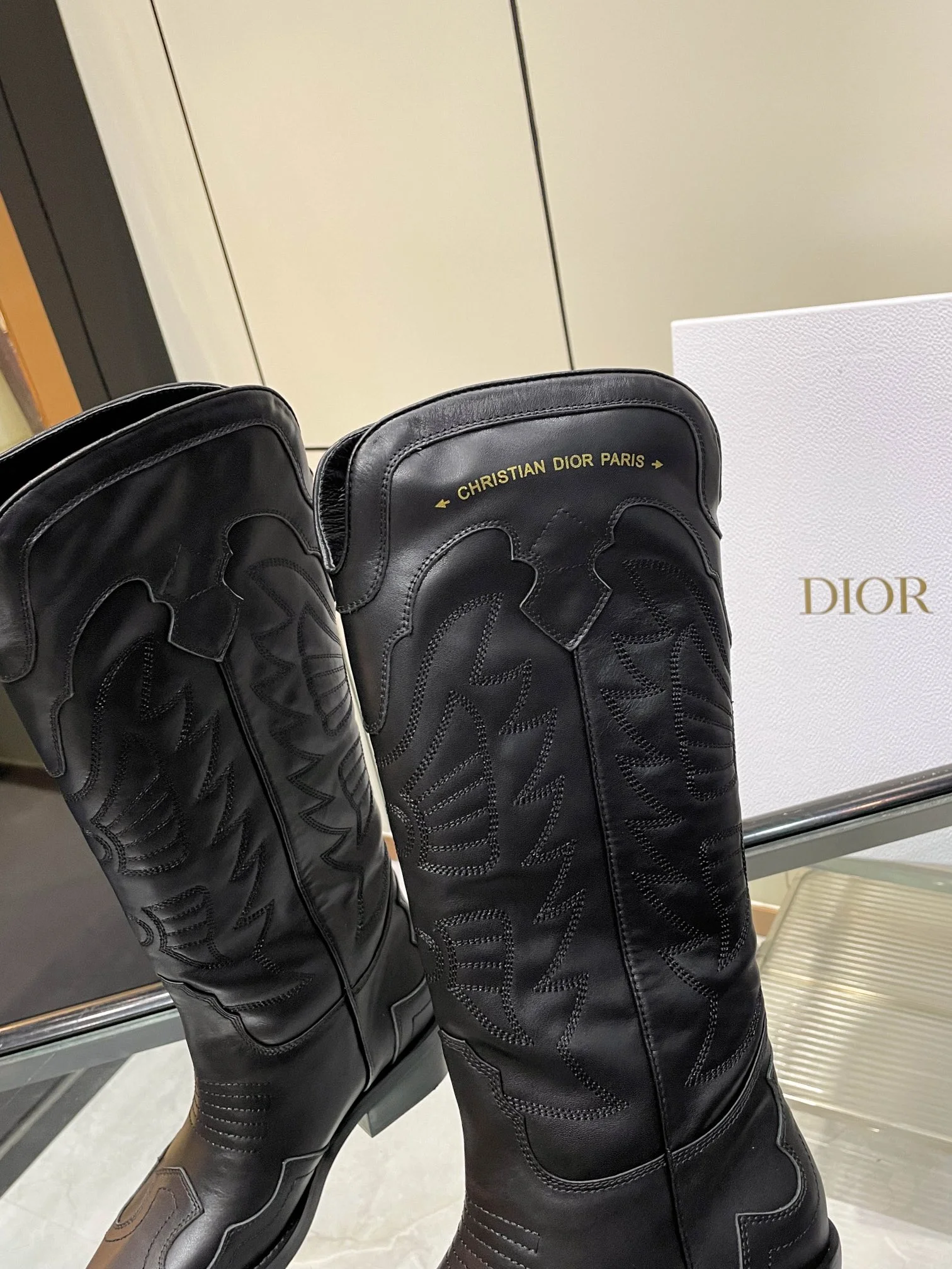 DIOR Boots Leather Black EU35-40 D30202609111260 - Image 7