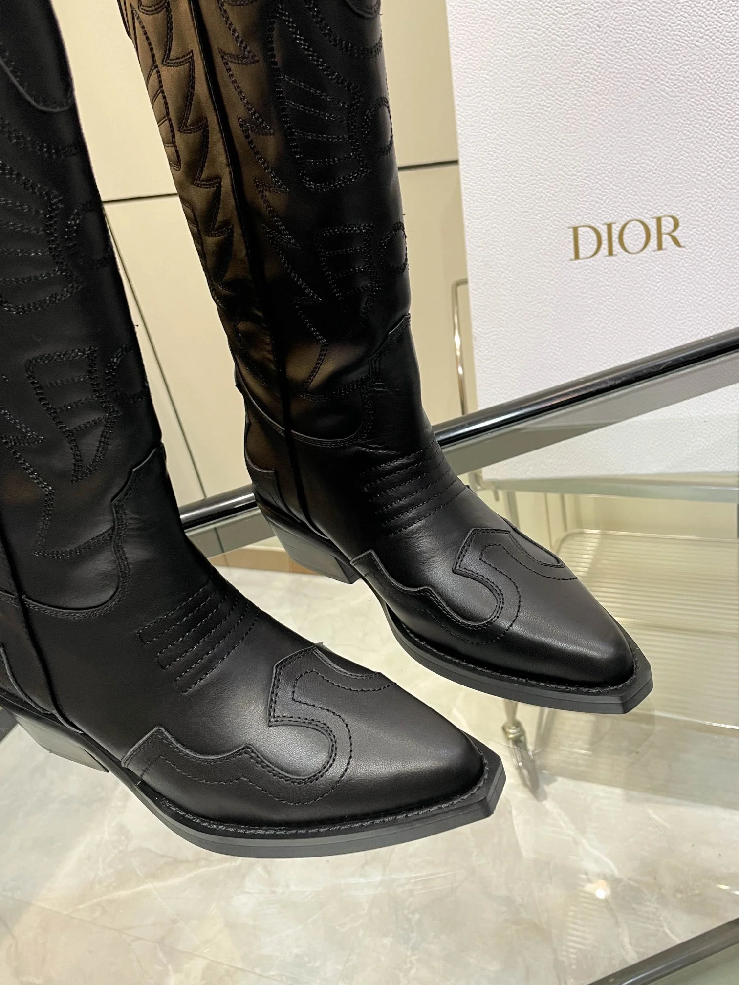 DIOR Boots Leather Black EU35-40 D30202609111260 - Image 8
