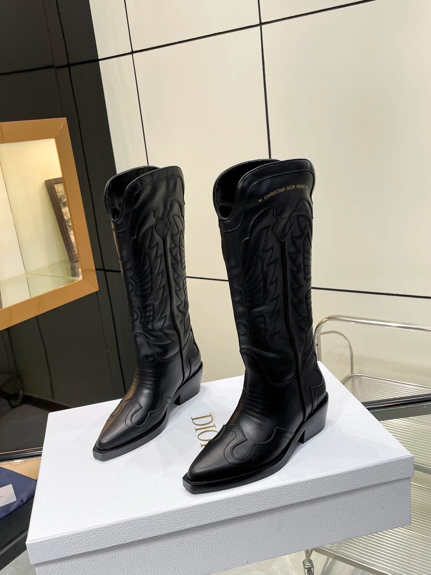 DIOR Boots Leather Black EU35-40 D30202609111260 - Image 9