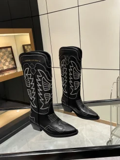 Alternative view of DIOR Boots Leather Black-White EU35-40 D30202609111262