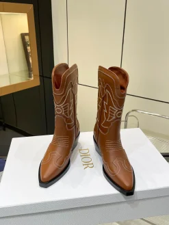 DIOR Boots Leather Brown-White EU35-40 C90202609111263