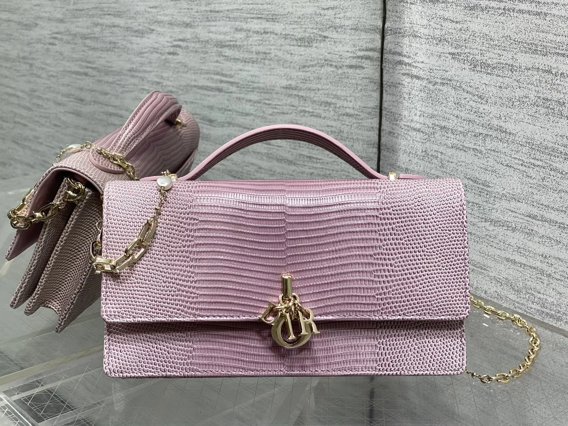 DIOR Clutches Bags Pink-Gold 21X11X5CM F50202609090146