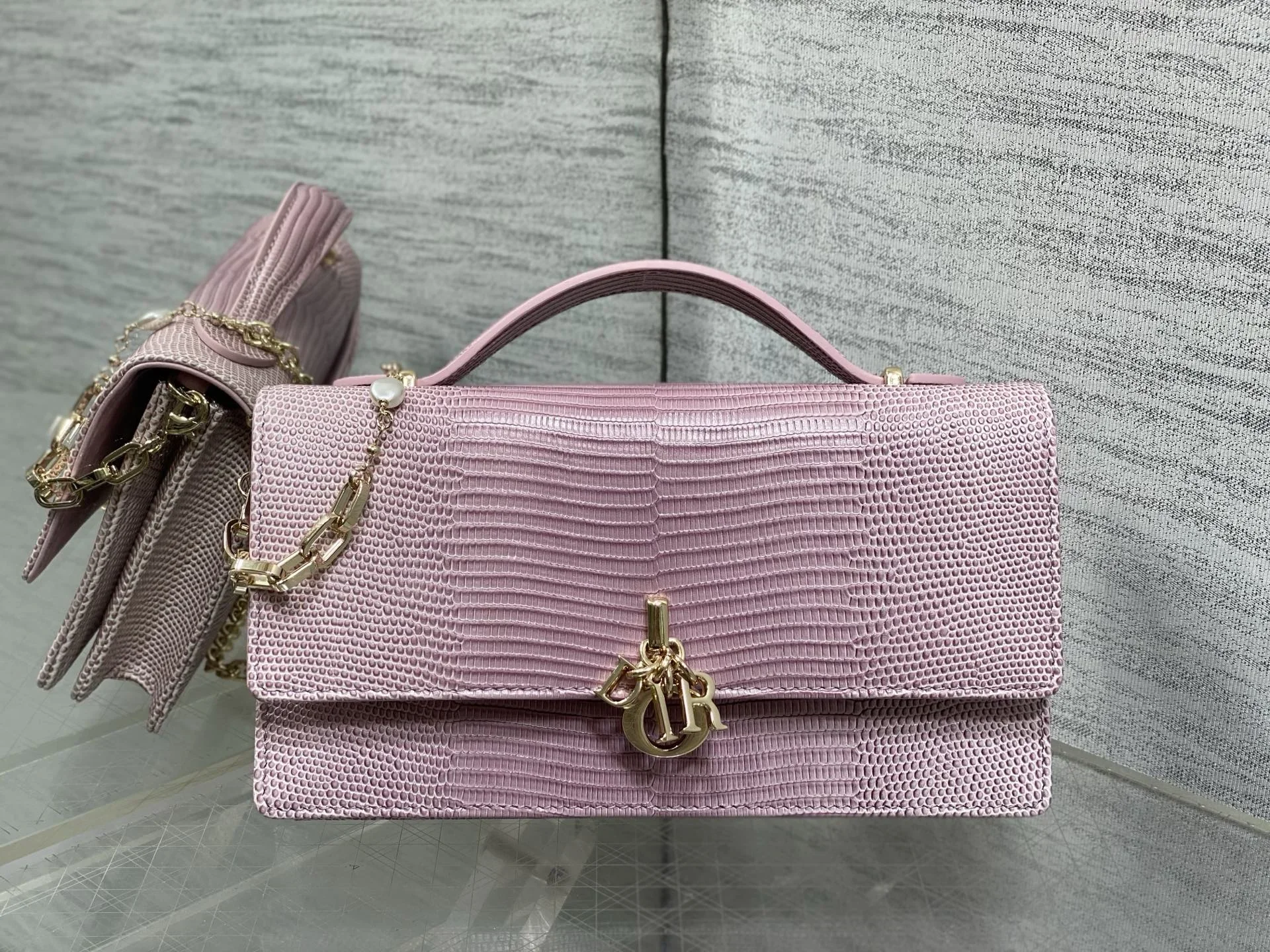 DIOR Clutches Bags Pink-Gold 21X11X5CM F50202609090146 - Image 2
