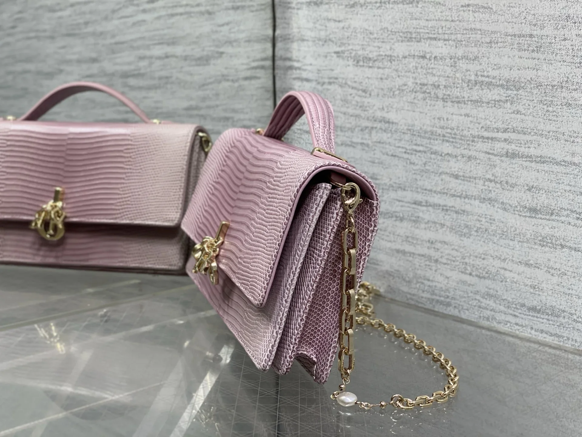 DIOR Clutches Bags Pink-Gold 21X11X5CM F50202609090146 - Image 6