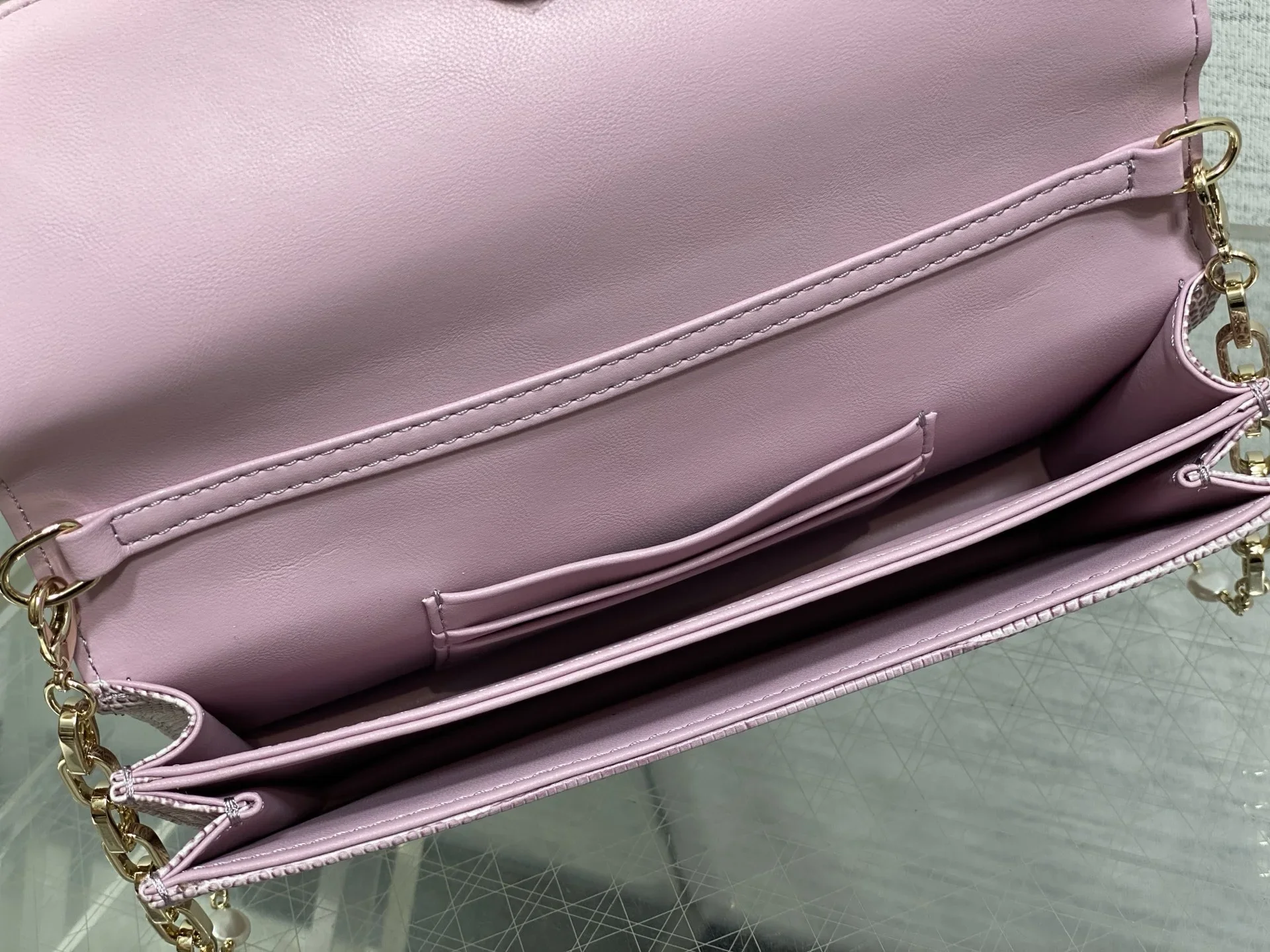 DIOR Clutches Bags Pink-Gold 21X11X5CM F50202609090146 - Image 8