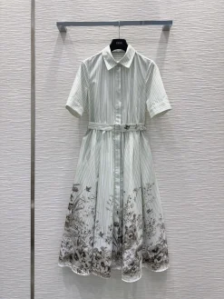 DIOR Dresses Green-White S-L C25202609063571