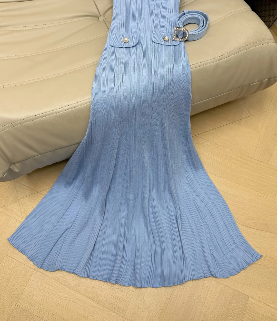 DIOR Dresses Knit Blue-White S-M-L C70202609063148 - Image 6