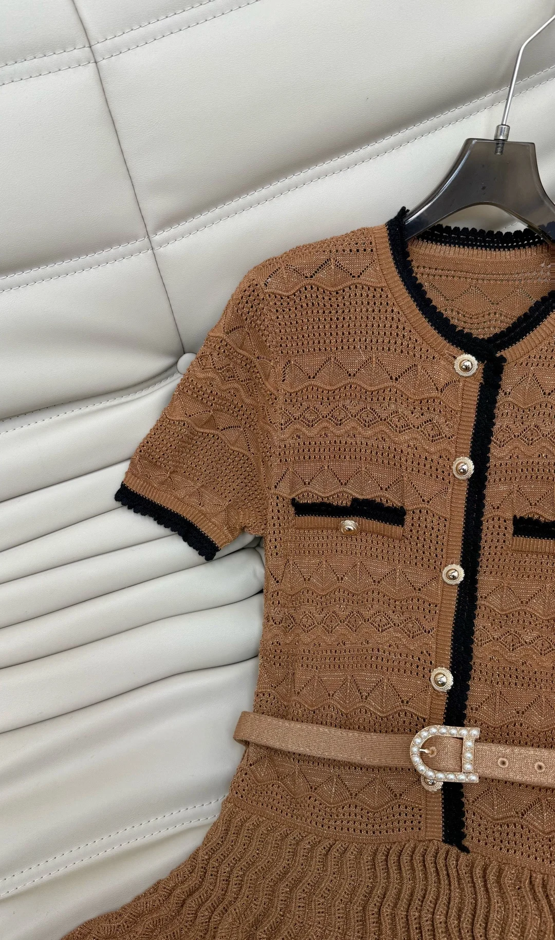 DIOR Dresses Knit Brown-Black S-L D10202609063149 - Image 3