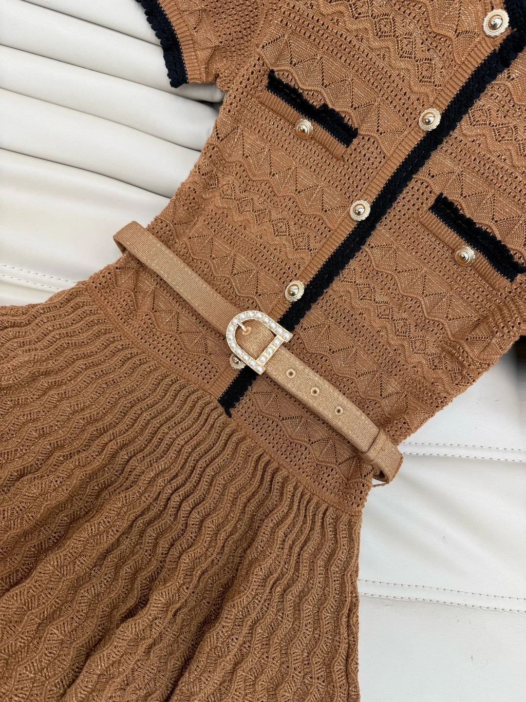 DIOR Dresses Knit Brown-Black S-L D10202609063149 - Image 4