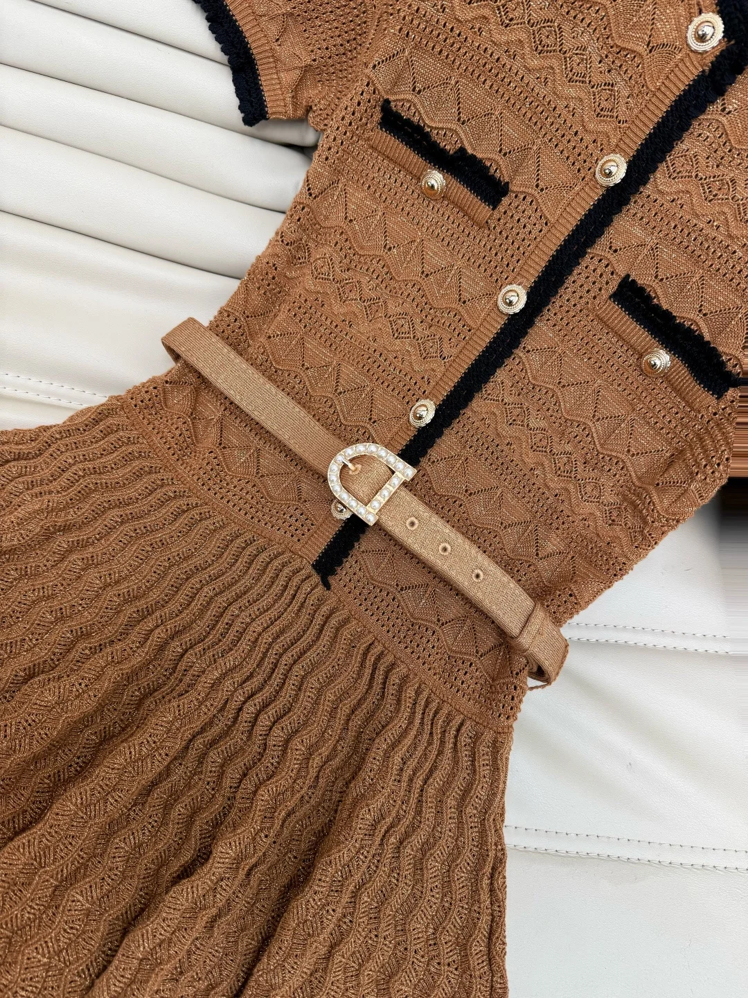 DIOR Dresses Knit Brown-Black S-L D10202609063149 - Image 5