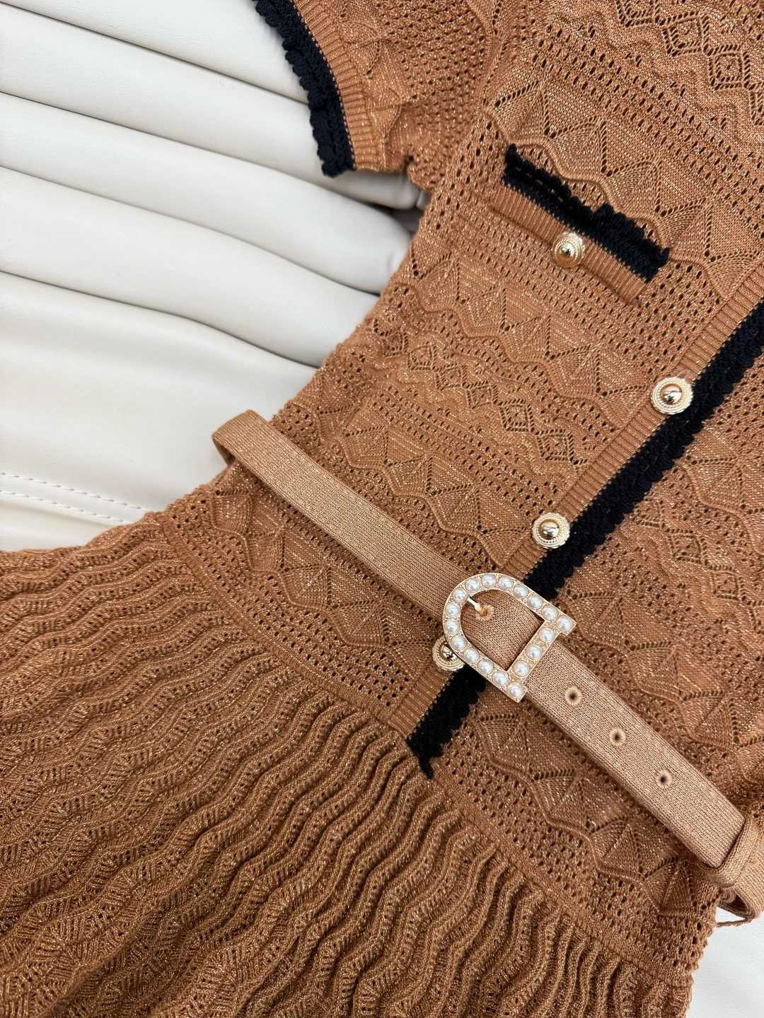 DIOR Dresses Knit Brown-Black S-L D10202609063149 - Image 6