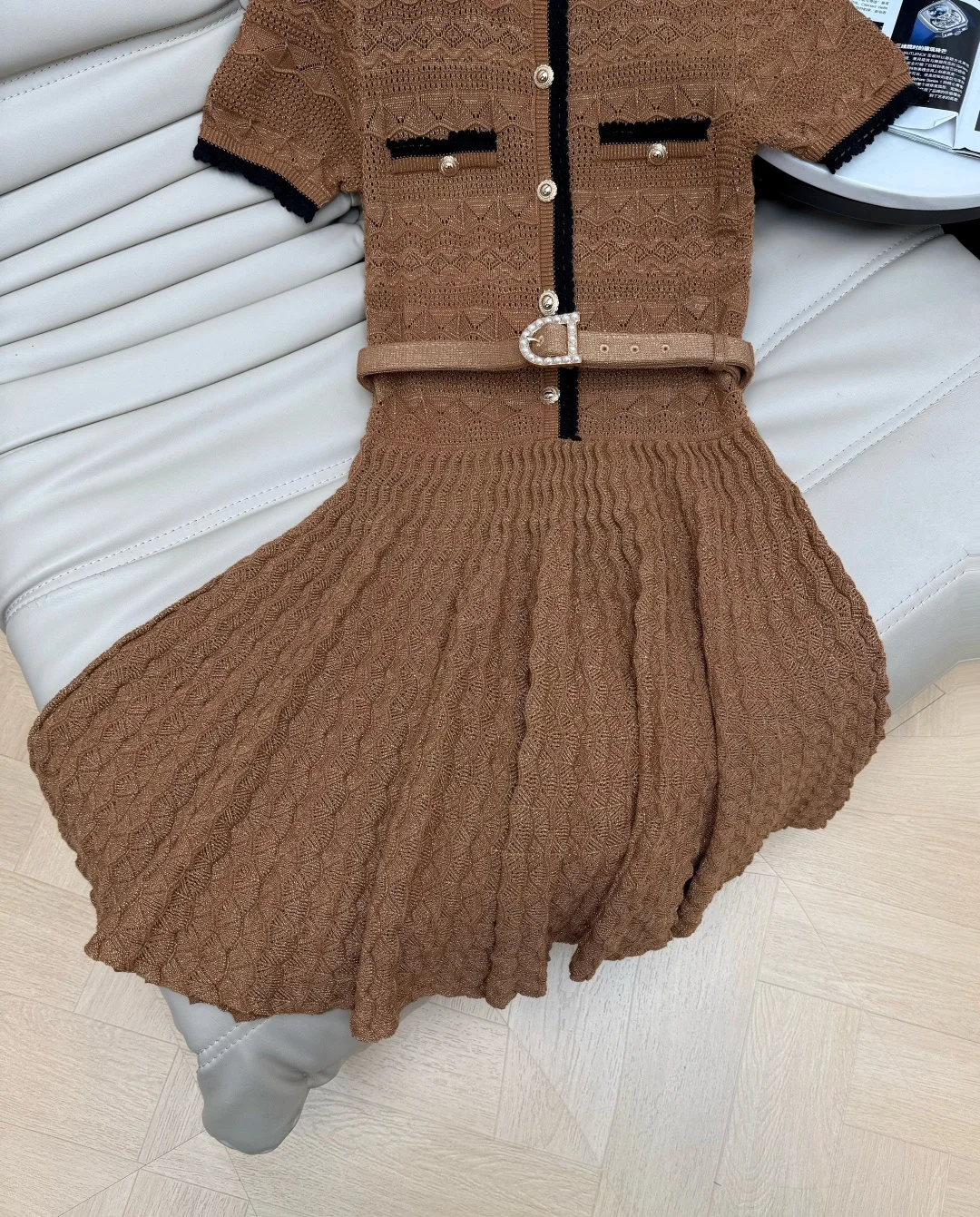 DIOR Dresses Knit Brown-Black S-L D10202609063149 - Image 8