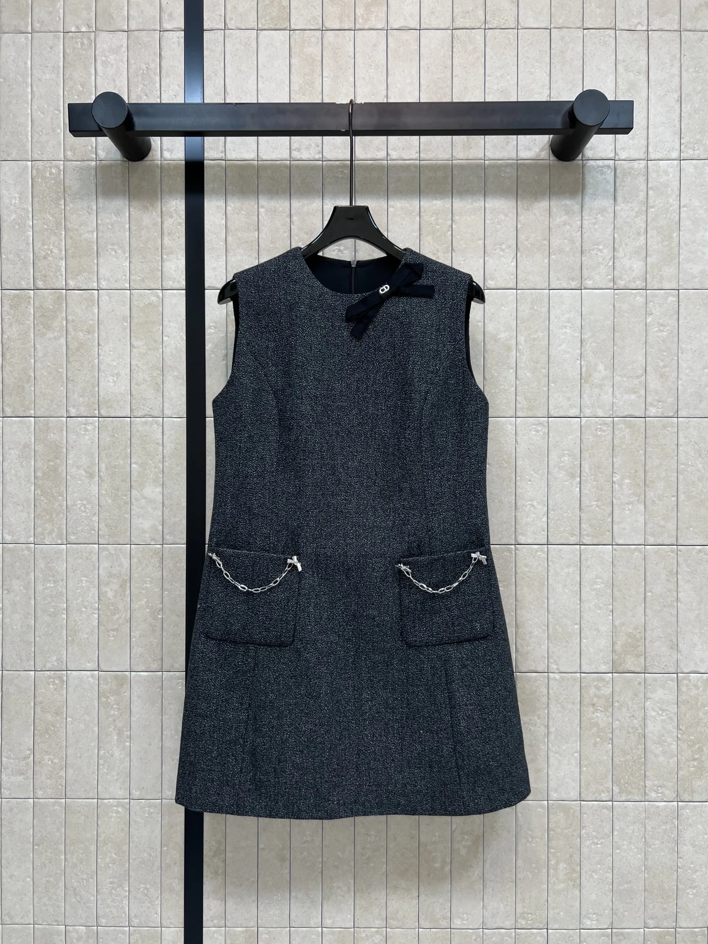 DIOR Dresses Wool Blend Dark Gray-Black S-XL B75202609062475