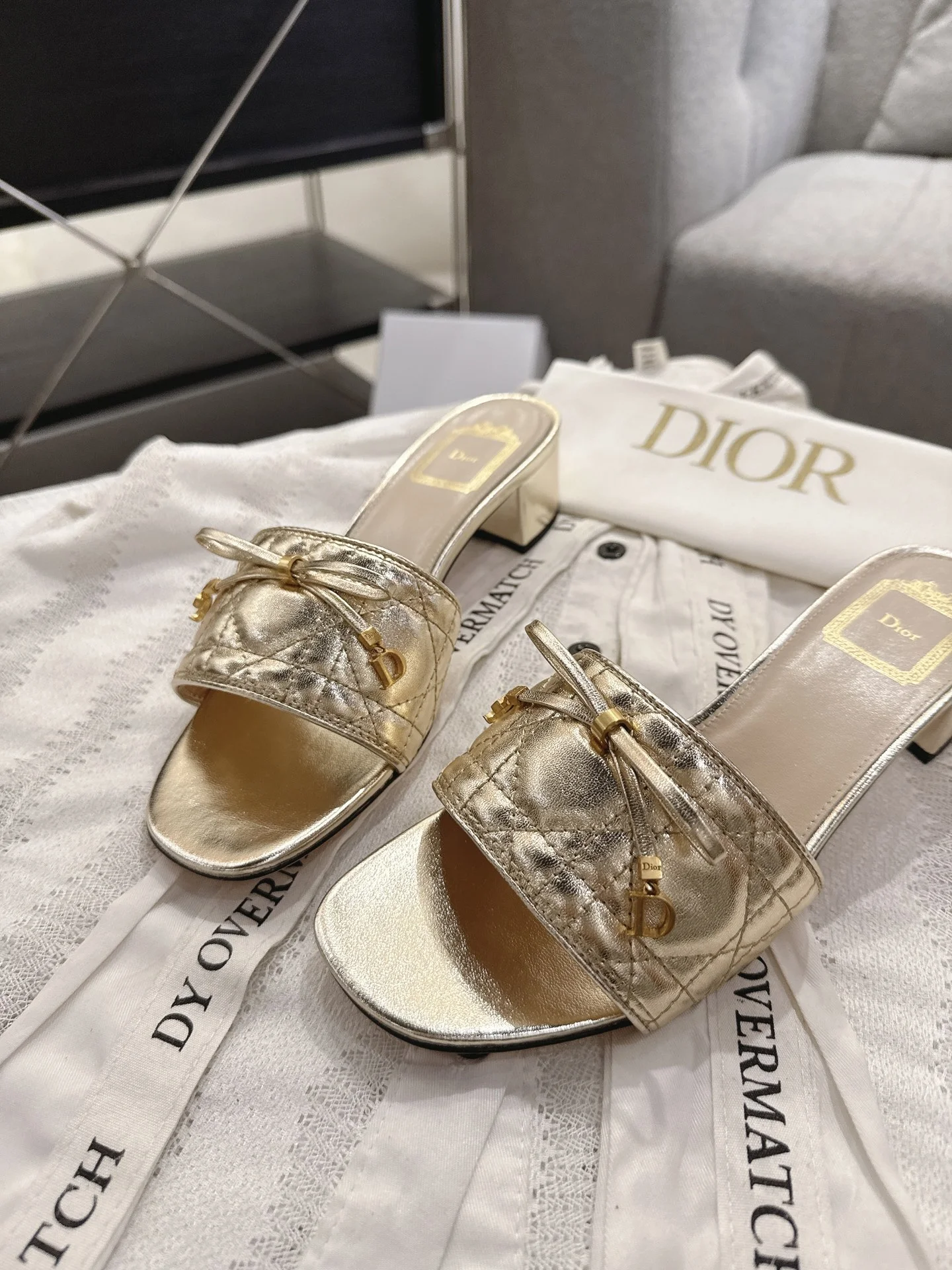 DIOR Flats Gold B40202609111749 - Image 3