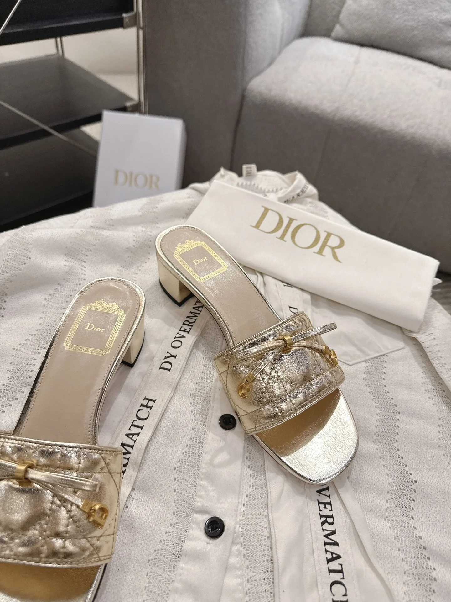 DIOR Flats Gold B40202609111749 - Image 5