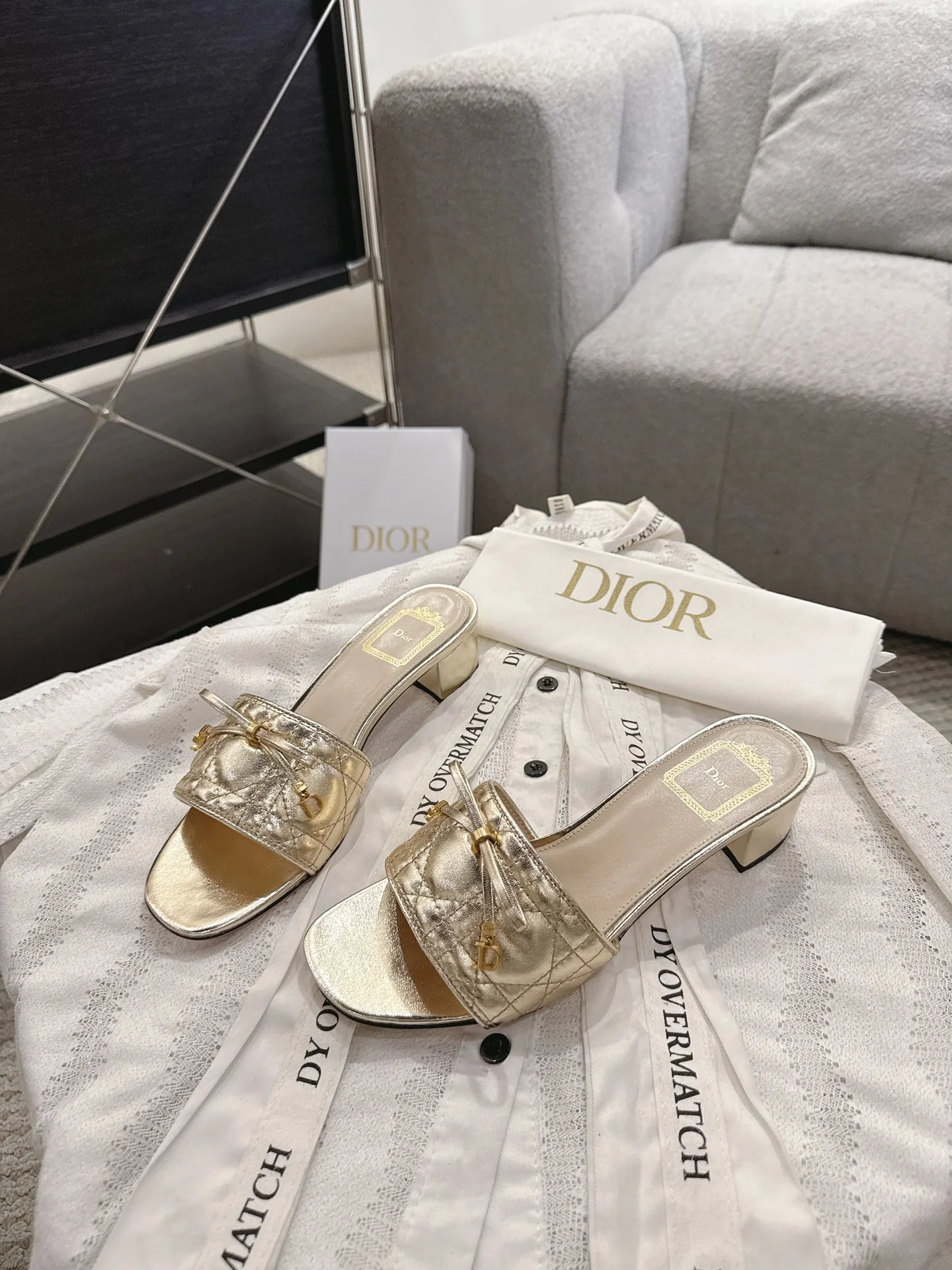 DIOR Flats Gold B40202609111749 - Image 6