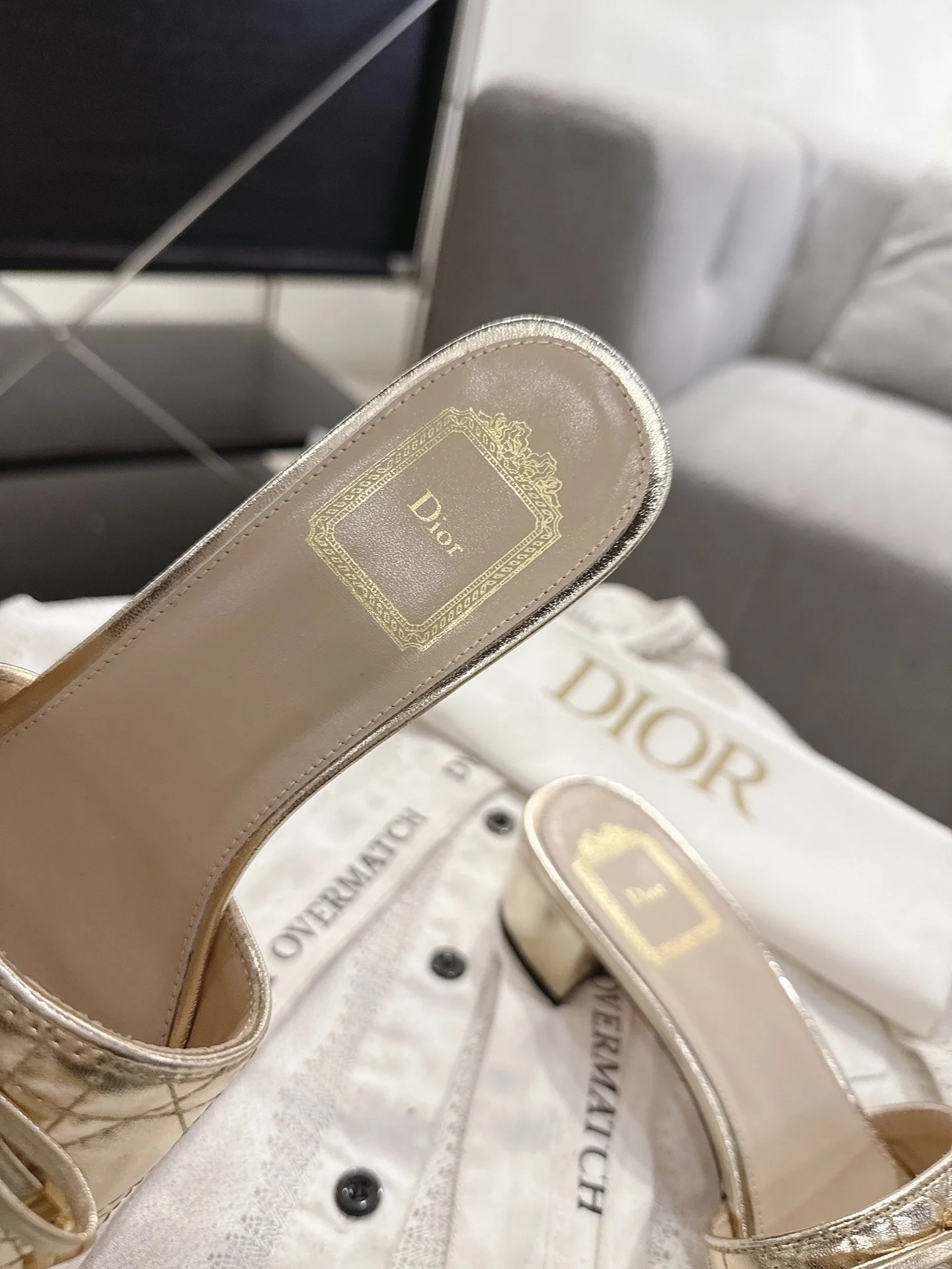 DIOR Flats Gold B40202609111749 - Image 7