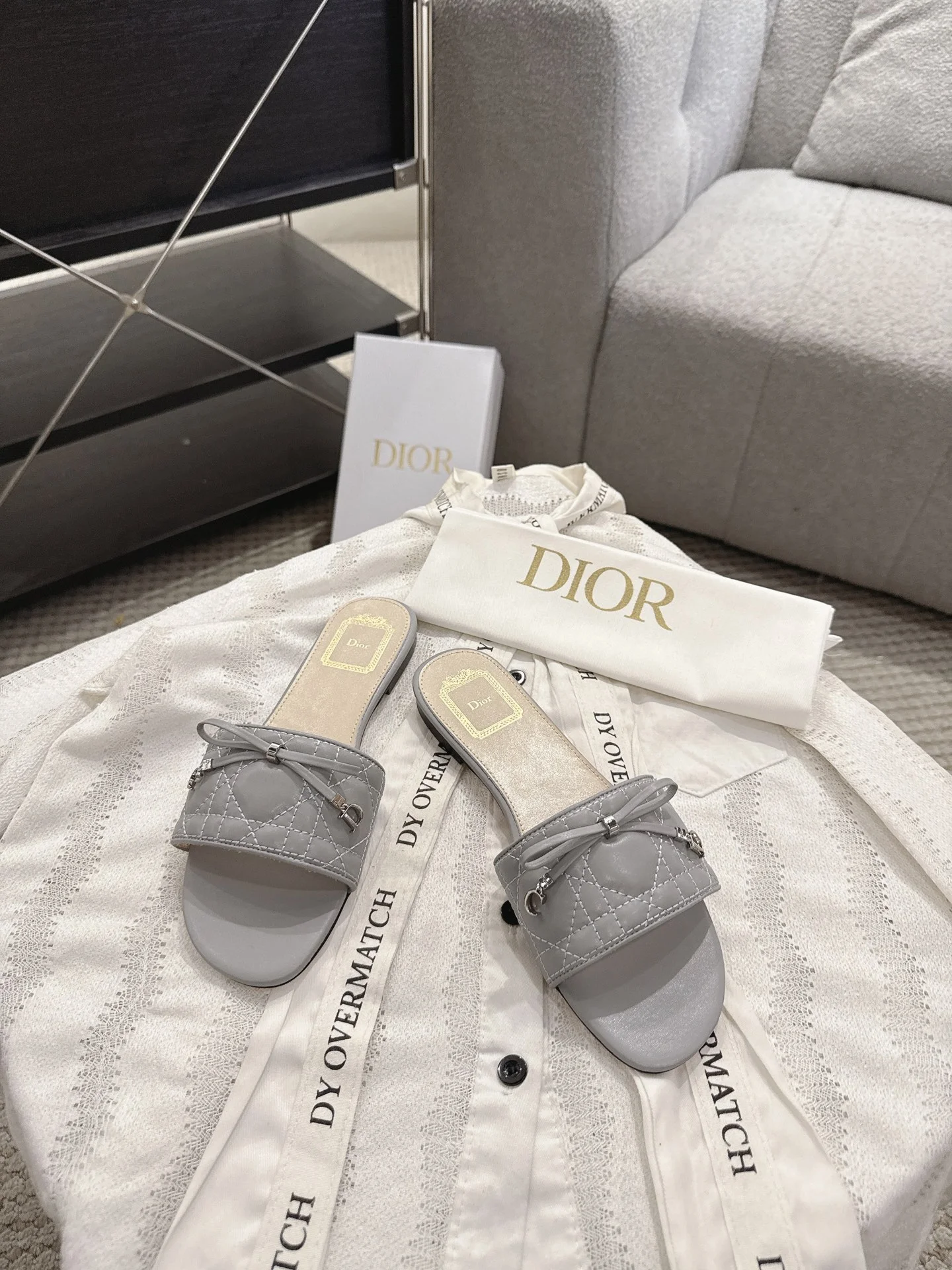 DIOR Flats Gray-Silver B20202609111746 - Image 2