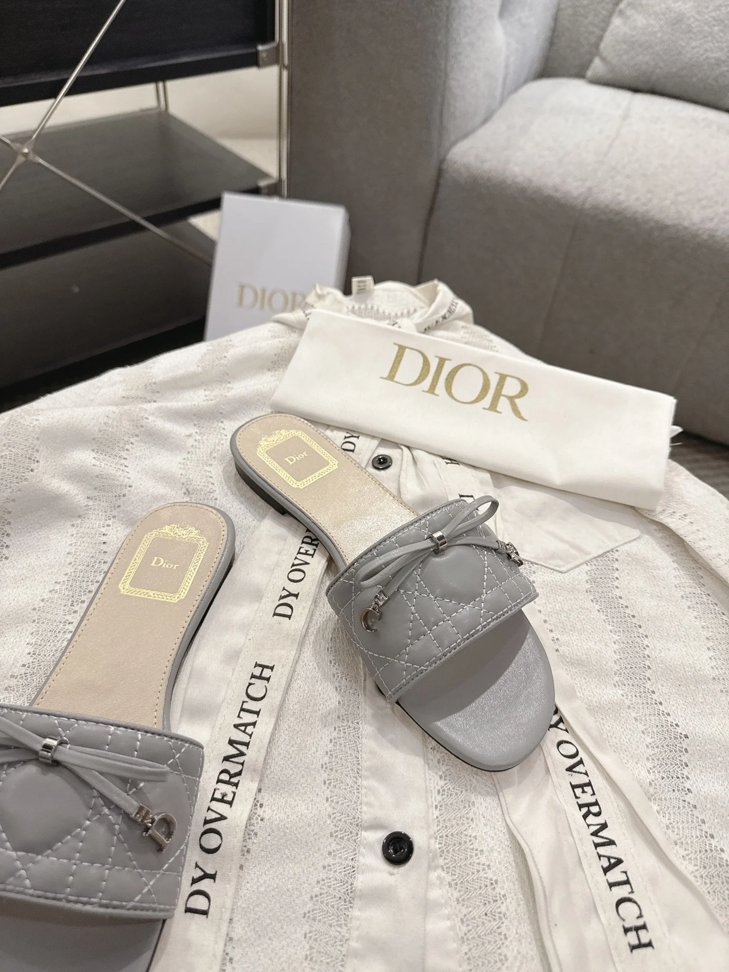 DIOR Flats Gray-Silver B20202609111746 - Image 7