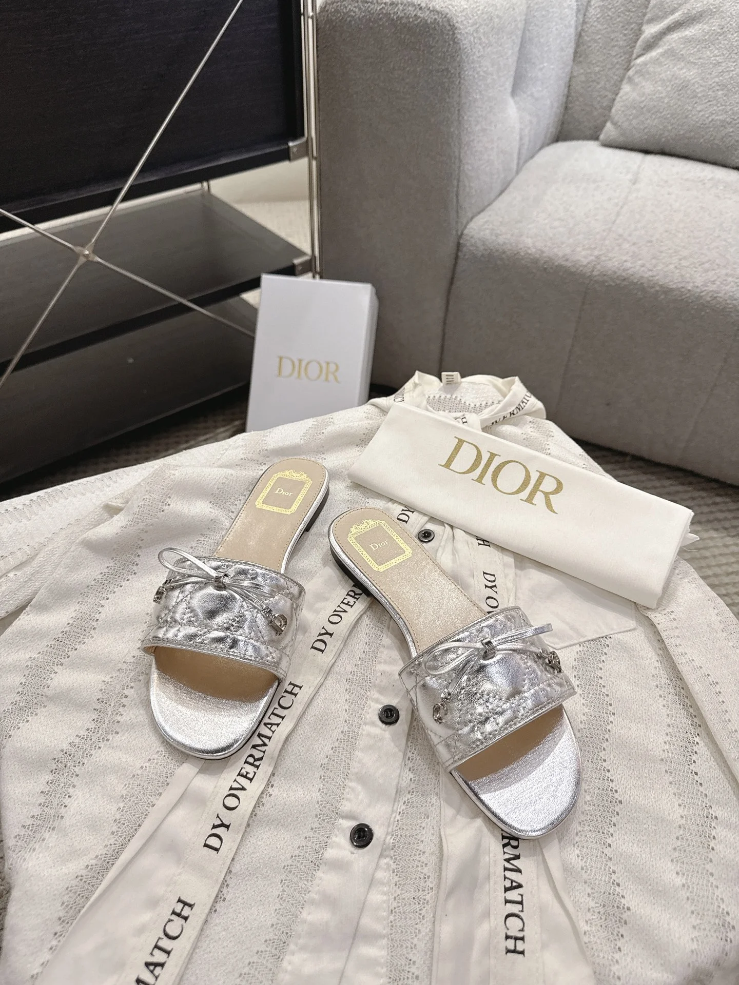 DIOR Flats Silver B20202609111744 - Image 2