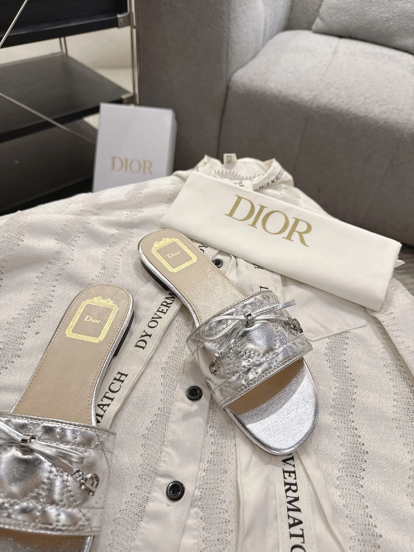 DIOR Flats Silver B20202609111744 - Image 7
