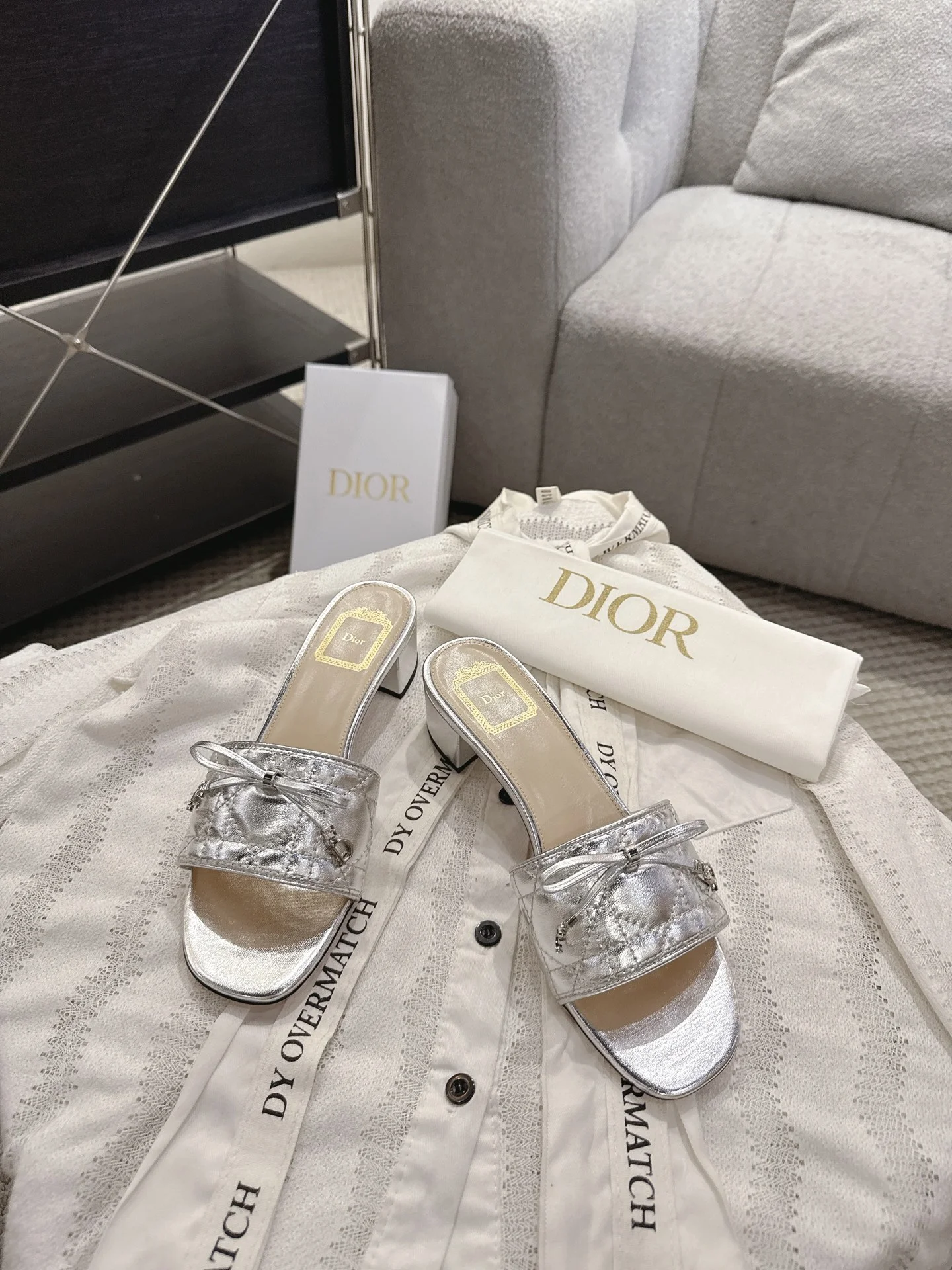 DIOR Flats Silver B40202609111750 - Image 2