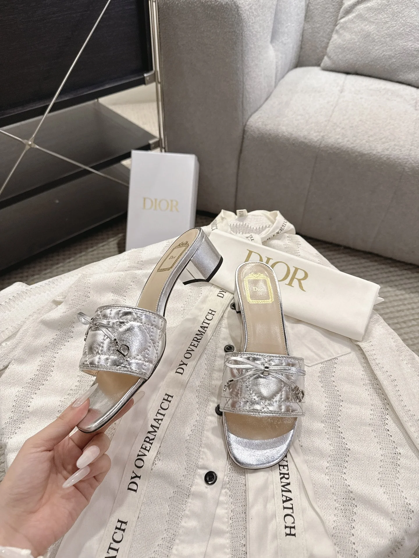 DIOR Flats Silver B40202609111750 - Image 3