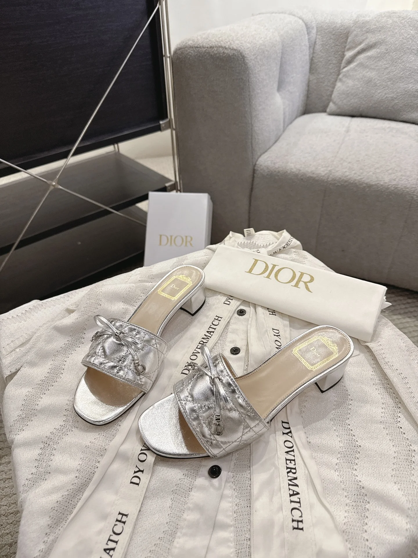 DIOR Flats Silver B40202609111750 - Image 4