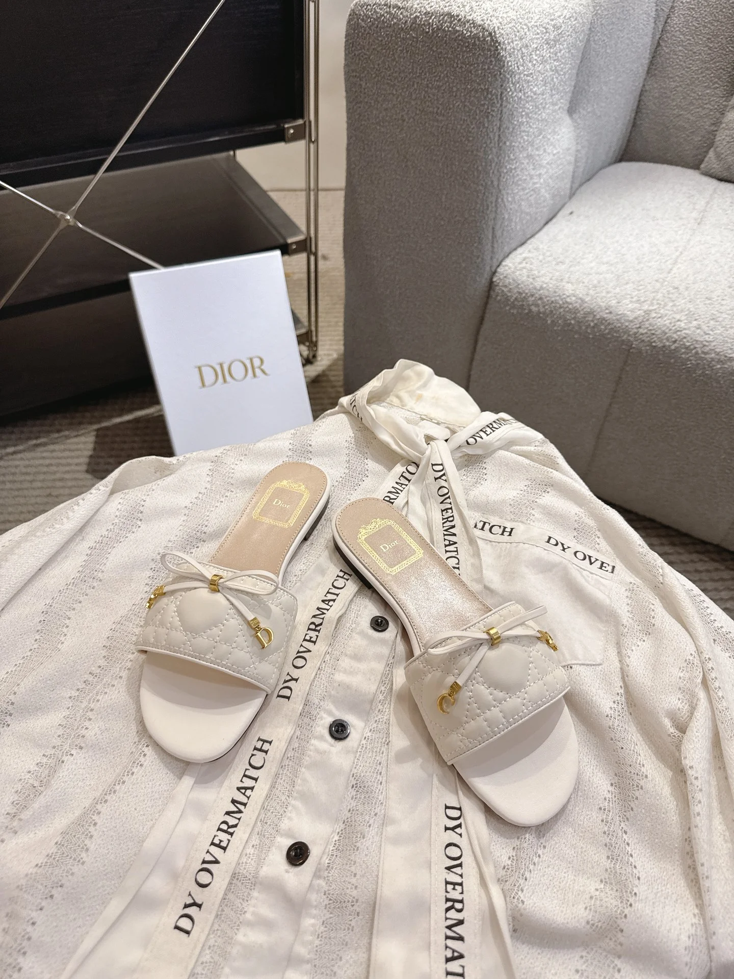DIOR Flats White-Gold B20202609111742 - Image 9