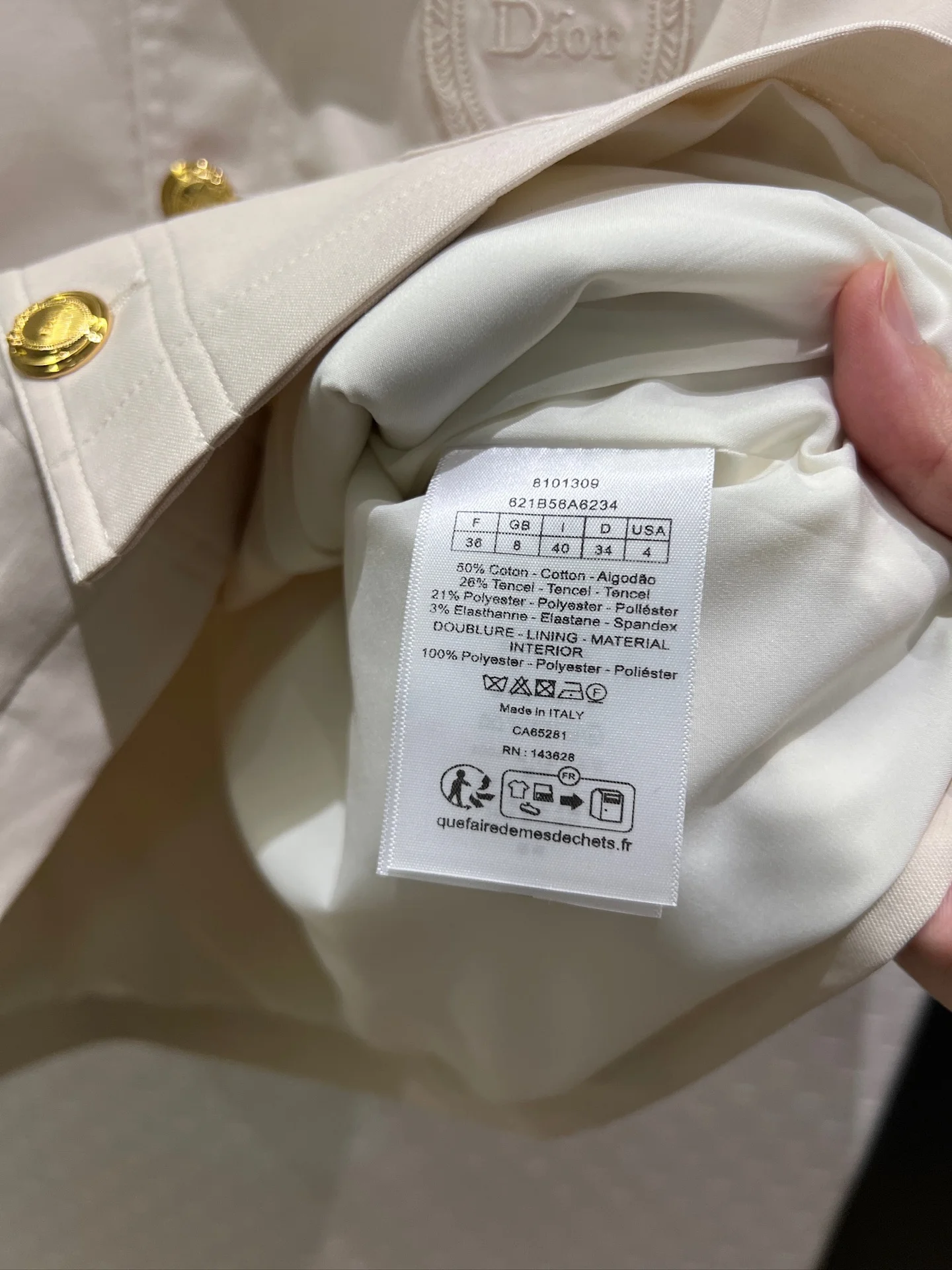 DIOR Jackets Beige-Gold S-L B85202609061668 - Image 6